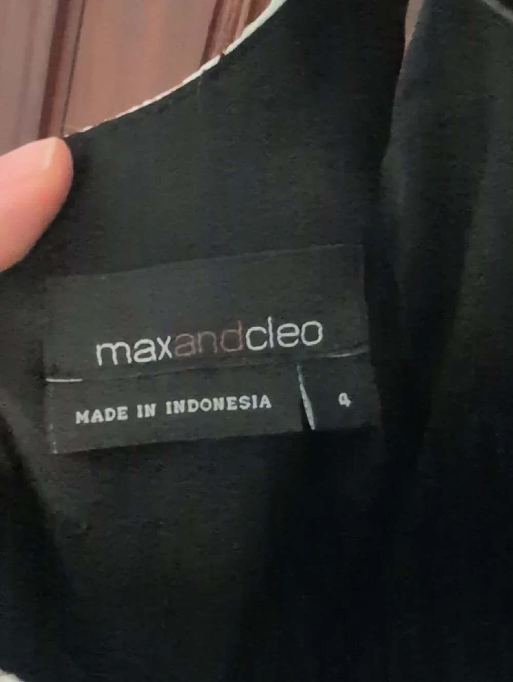 Max & Cleo Cream and Gray Textured Shift Dress with Black Hem